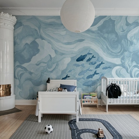 Fototapet, Silent Stream, Light Blue, Rebel Walls - Img 3