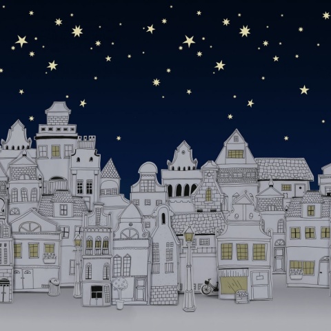 Fototapet, Star Town, Night, Rebel Walls - Img 2