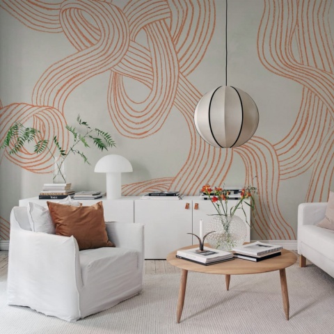 Fototapet, Stripes Repeatable, Orange, Rebel Walls - Img 4