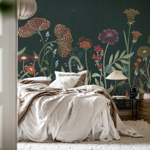 Fototapet, Summerfield, Dark Green, Rebel Walls