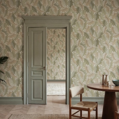 Fototapet, Swirling Fern, Light Green, Rebel Walls