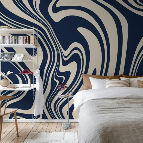 Fototapet, Swirly, Blue, Rebel Walls - Img 3