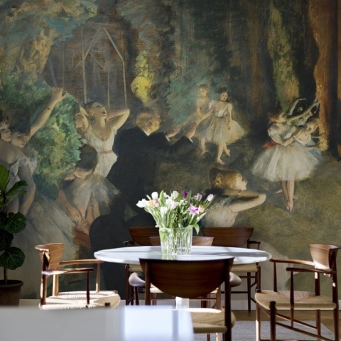 Fototapet, The Rehearsal of the Ballet Onstage by Degas, Rebel Walls
