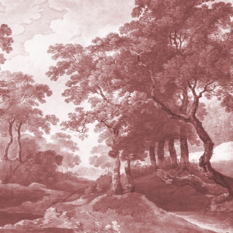 Fototapet, The Vintage Grove, Burgundy, Rebel Walls - Img 2