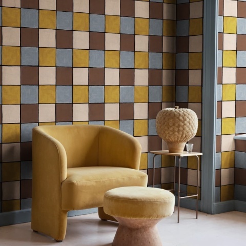 Fototapet, Tile, Orange, Rebel Walls