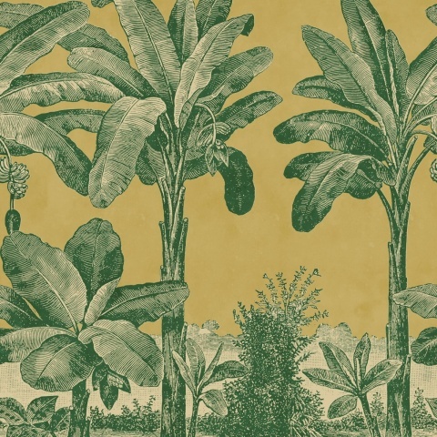 Fototapet, Timeless Tropics, Yellow, Rebel Walls - Img 2