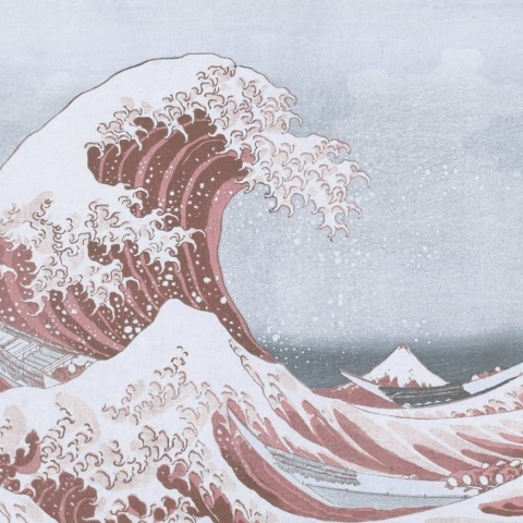 Fototapet, Under the Wave off Kanagawa, Pink, Rebel Walls - Img 2