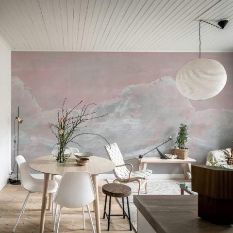 Fototapet, Up in the Clouds, Pink, Rebel Walls - Img 4