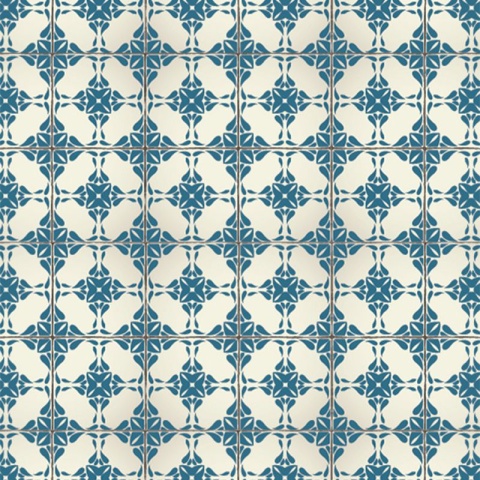 Fototapet Vintage Blue Tiles, VLAdiLA - Img 2