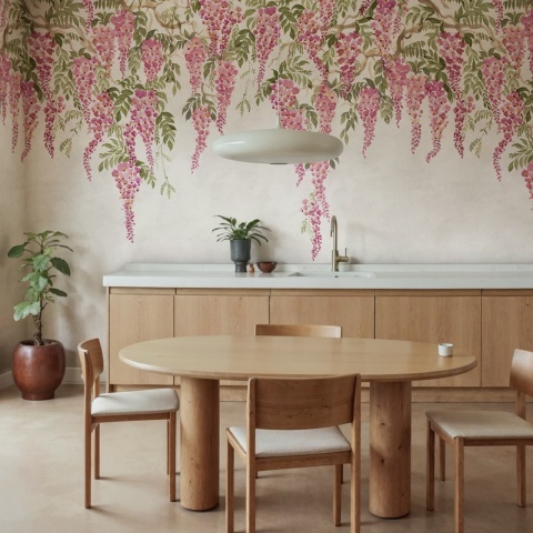 Fototapet, Whispers Wisteria, Pink, Rebel Walls - Img 3