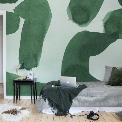 Fototapet, Wiggle Shapes, Green, Rebel Walls - Img 3