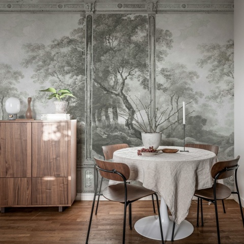 Fototapet, Woodland Panels, Gray, Rebel Walls