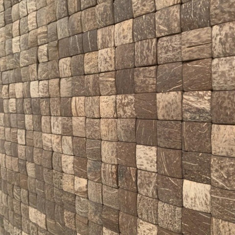 Panou decorativ 3D, Coconut, Honai Aqua Brown, 6 placi 42x42cm, 1.05 mp - Img 3