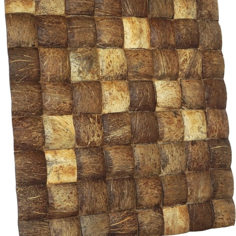 Panou decorativ 3D, Coconut, Musalaki Natural, 6 placi 40x40cm, 0.96 mp - Img 3