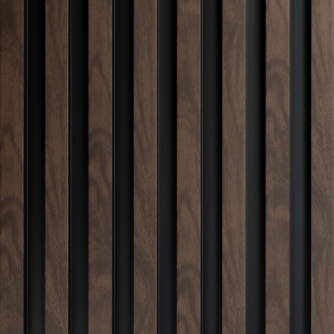 Panou riflaj decorativ 3D Vasco, Walnut, 11.7x2.1x270 cm - Img 3