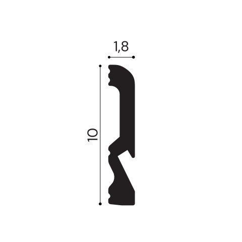 Plinta polimer rigid, Manavi, S28-10x1.8x240 cm - Img 2
