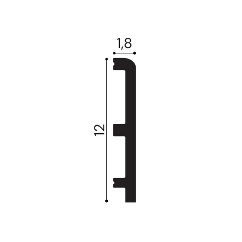 Plinta polimer rigid, Manavi, S37-12x1.8x200 cm - Img 2