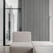 Profil dreapta pentru riflaj decorativ MDF, Grey, fonoabsorbant, 2.7x2.1x270 cm - Img 2