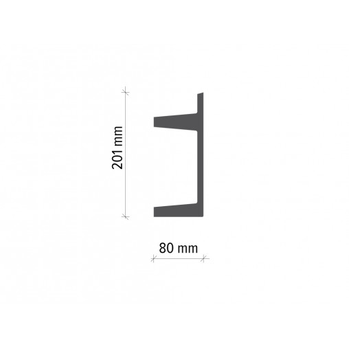 Profil pentru banda LED din poliuretan KF722 - 20.1x8x200 cm - Img 2