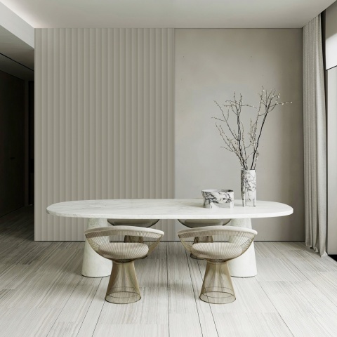 Profil stanga pentru riflaj decorativ Velutto, Desert Beige, 6.6x1.3x270 cm - Img 2