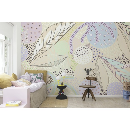 Tapet Artsy Leafs, Lilac, Rebel Walls - Img 3