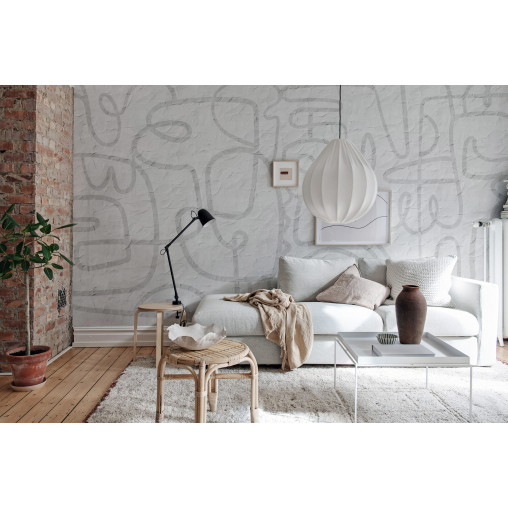 Tapet Artsy, Soft White, Rebel Walls