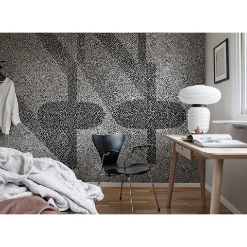 Tapet Birdseye, Graphite, Rebel Walls