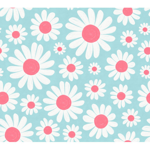 Tapet Dashing Daisies, Turquoise, Rebel Walls - Img 2