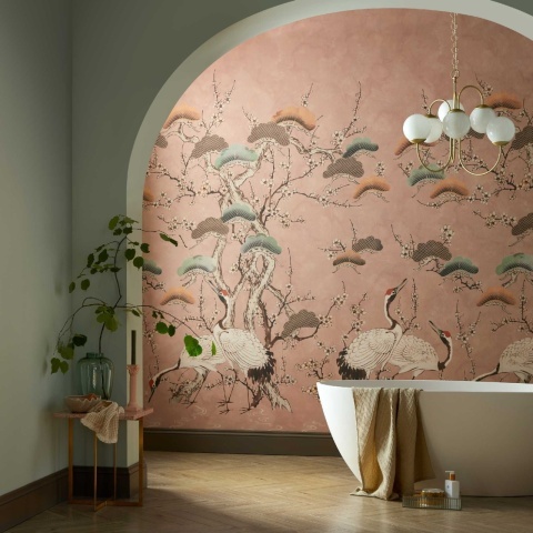 Tapet, Kyoto Blossom, Sandstone Pink, 1838 Wallcoverings, 6.53mp / rola
