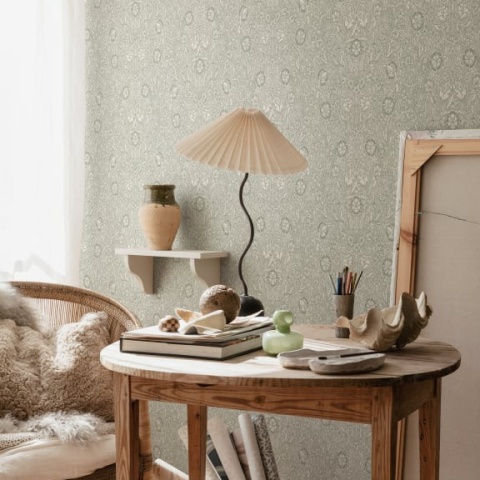 Tapet lavabil, Caroline, Moss Green, Sandberg, 5.3mp / rola - Img 3