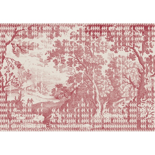Tapet lavabil Patch Landscape, Red, TresTintas - Img 2