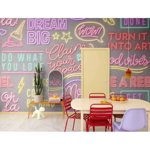 Tapet Neon Vibes, Concrete, Rebel Walls