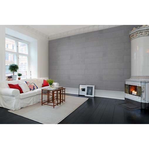Tapet Rectangular Concrete Tiles, Rebel Walls
