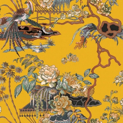 Tapet Sacred Pheasants, Amber, Coordonne 5mp / rola - Img 2