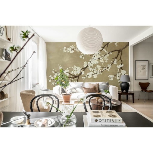 Tapet Sakura Branch, Beige, Rebel Walls