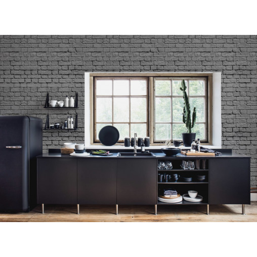 Tapet Soft Bricks, Grey, Rebel Walls