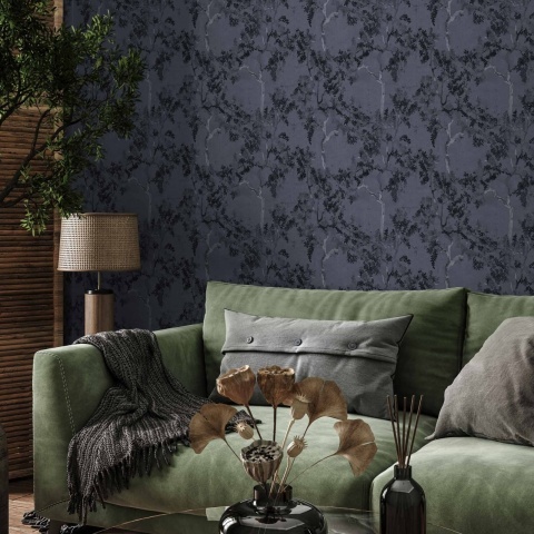Tapet Willow Poem, Navy, Coordonne 5mp / rola