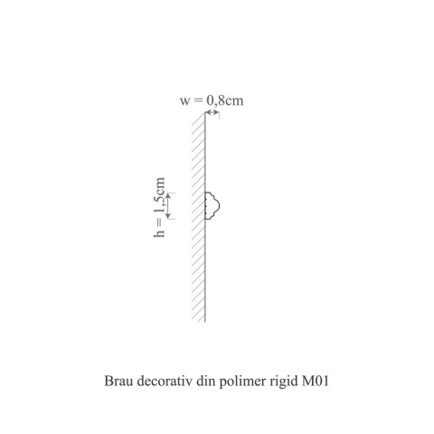 Brau polimer rigid, Allegria, M1 - 1.5x0.8x200 cm - Img 2