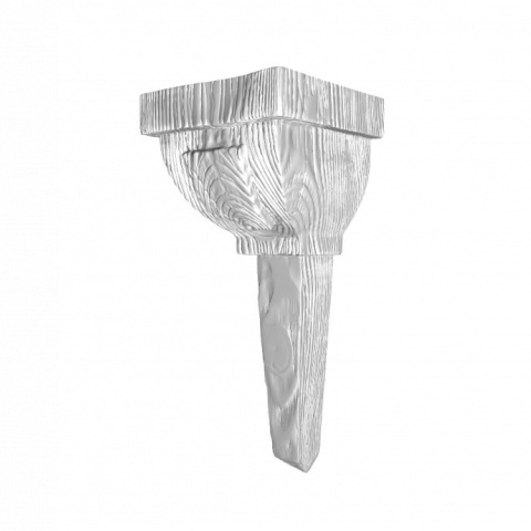 Consola decorativa din poliuretan, gri, modern, E046G - 14x13x31 cm