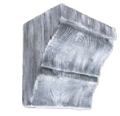 Consola decorativa din poliuretan, gri, modern, ED036G - 12x12x20 cm