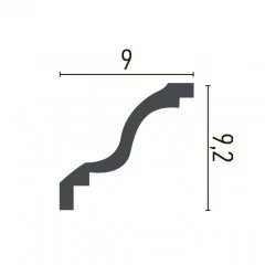 Cornisa poliuretan flexibil P855F-9.1x9.1x200cm - Img 2
