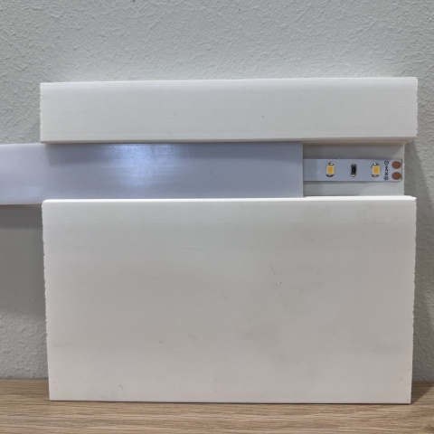 Difuzor de lumina LED din PVC, alb, 2.2x100 cm - Img 4