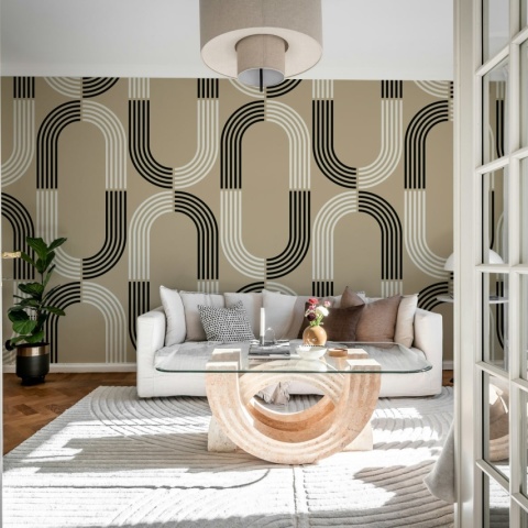 Fototapet, 70s Retro, Beige, Rebel Walls