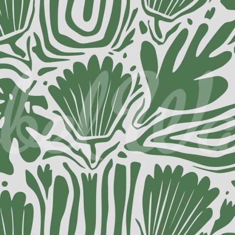 Fototapet, Abstract Blossoms, Green, Rebel Walls - Img 2