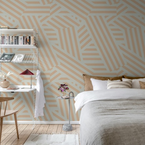 Fototapet, Abstract Stripes, Peach &amp; Pearl, Rebel Walls - Img 3