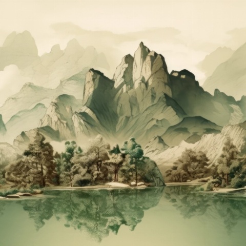 Fototapet Artistic Montagne et Ciel Tibet Rêve MT100