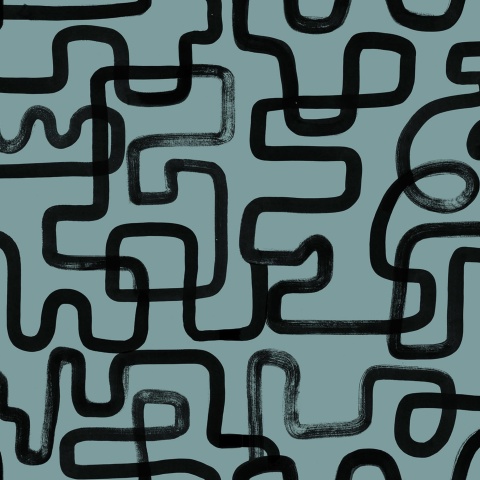 Fototapet, Artzy Lines, Petrol, Rebel Walls - Img 2