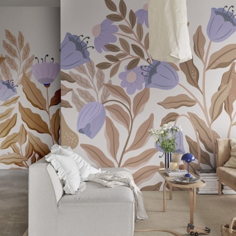 Fototapet, Big Blossom, Lilac, Rebel Walls