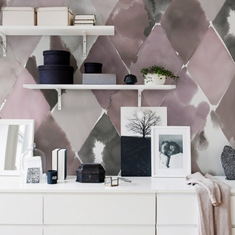 Fototapet, Big Harlequin, Plum, Rebel Walls - Img 4