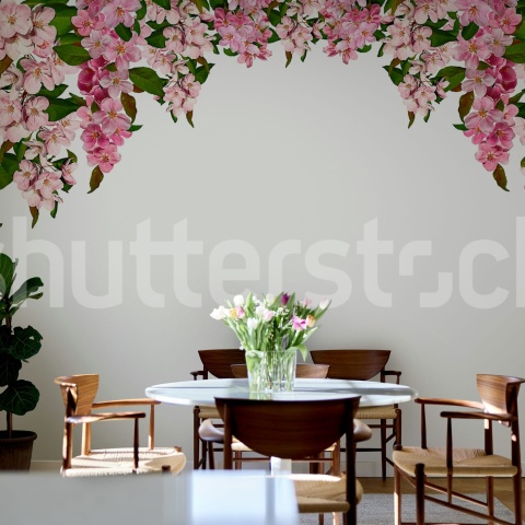 Fototapet, Bloom Garland, Pink, Rebel Walls - Img 3